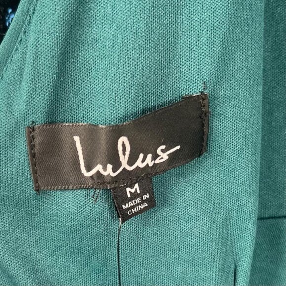 NWT LULUS Feel the Light Navy Blue Sequin Bodycon Dress 4D0014 Sz M - Picture 8 of 15